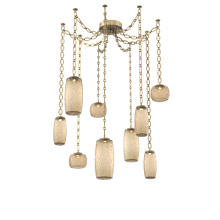 Hammerton SNB0091-09-GB-B-CH2-L3 - Vessel Multi Light Pendant Gilded Brass