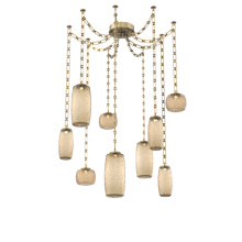 Hammerton SNB0091-09-GB-B-CH3-L3 - Vessel Multi Light Pendant Gilded Brass