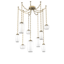 Hammerton SNB0091-09-GB-C-CH1-L3 - Vessel Multi Light Pendant Gilded Brass
