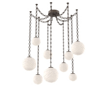 Hammerton SNB0092-09-FB-WL-CH1-L3 - Gaia Multi Light Pendant Flat Bronze