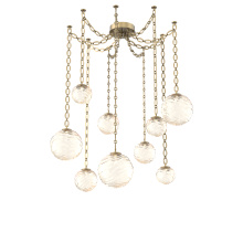 Hammerton SNB0092-09-GB-A-CH2-L1 - Gaia Multi Light Pendant Gilded Brass