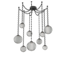 Hammerton SNB0092-09-MB-S-CH2-L3 - Gaia Multi Light Pendant Matte Black