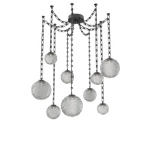 Hammerton SNB0092-09-MB-S-CH3-L1 - Gaia Multi Light Pendant Matte Black