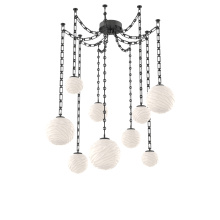 Hammerton SNB0092-09-MB-WL-CH3-L3 - Gaia Multi Light Pendant Matte Black