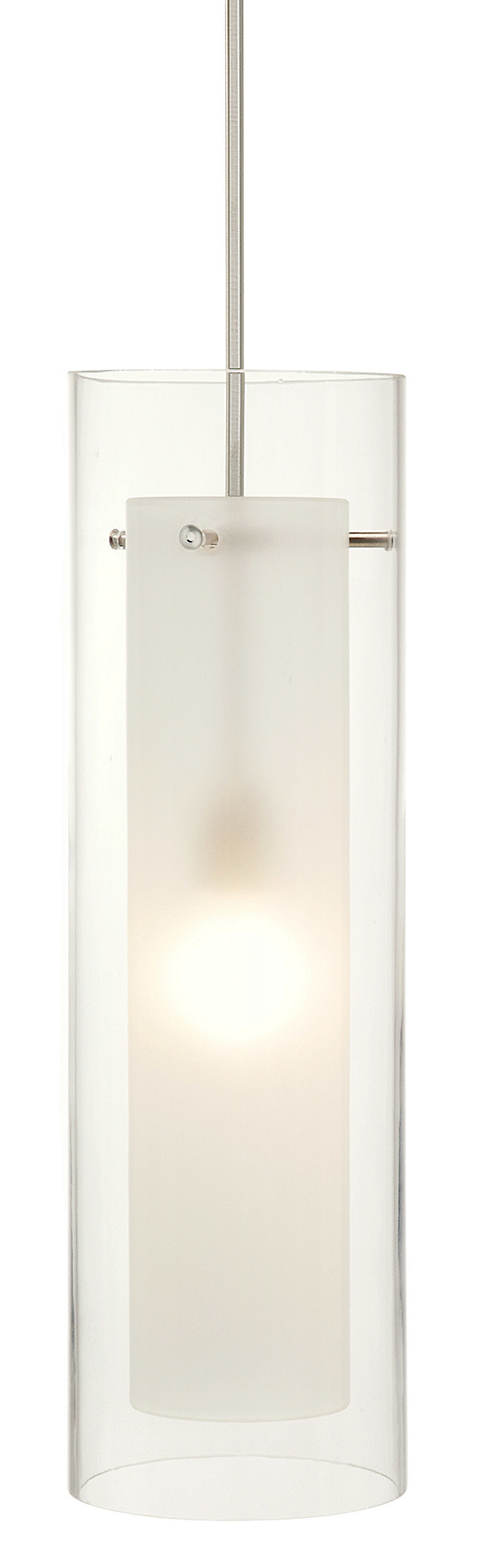 Pendant Kitchen Doppio Clear-Frosted SN Hal G4 35W 700lm Monopoint