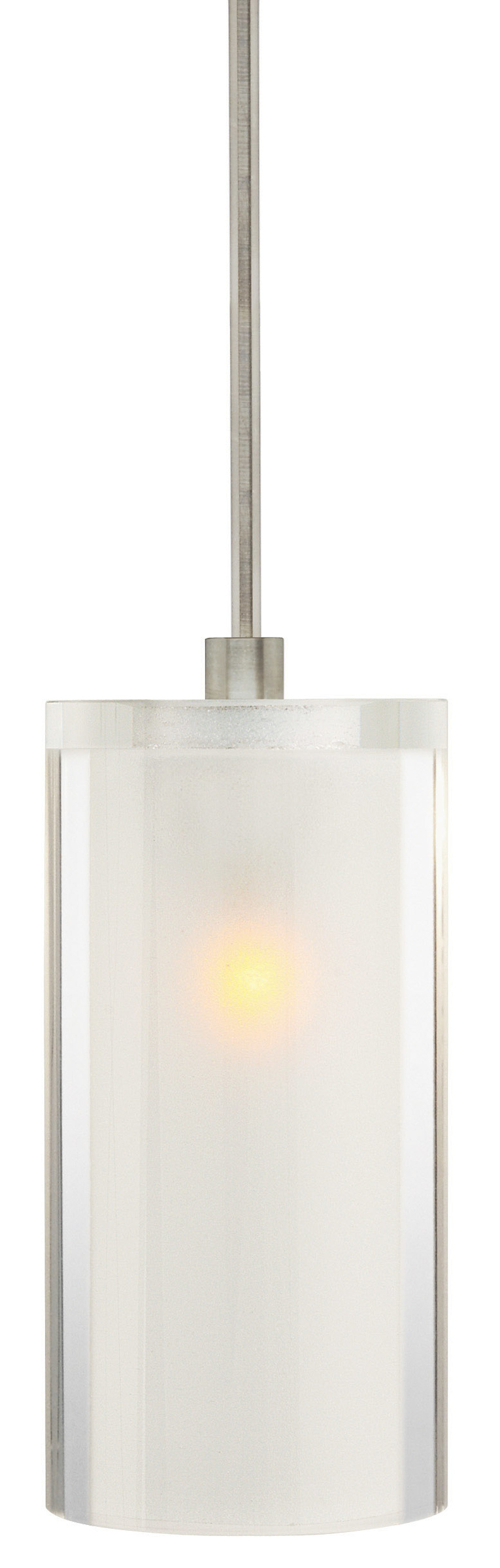 Pendant Crystal Cylinder Clear Satin Nickel Hal G4 35W 1600lm Monopoint