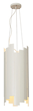Stone Lighting CH517WHCF26 - Chandelier Panels White Lens White Cord & Canopy Compact Fluorescent 26W