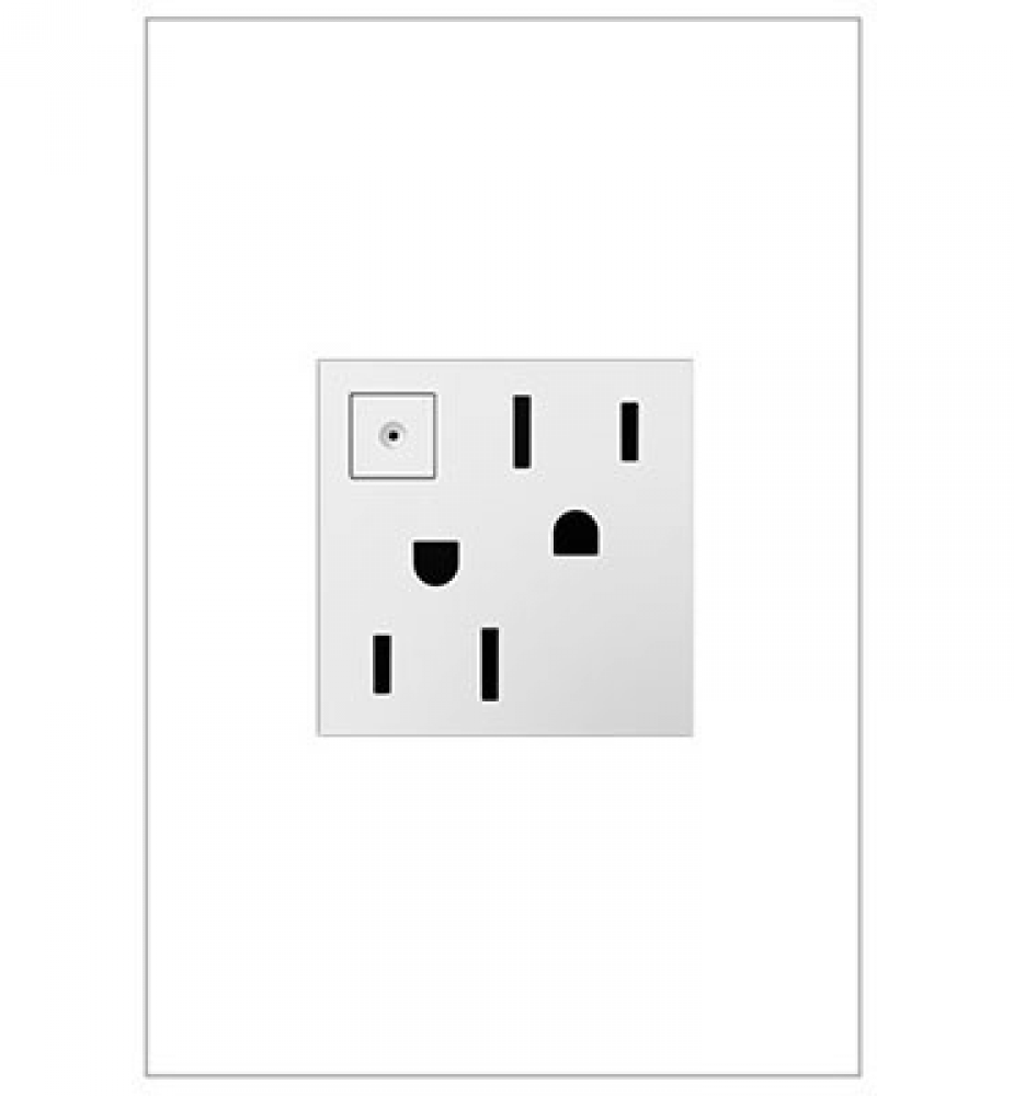 adorne 15A Energy-Saving On/Off Outlet, White