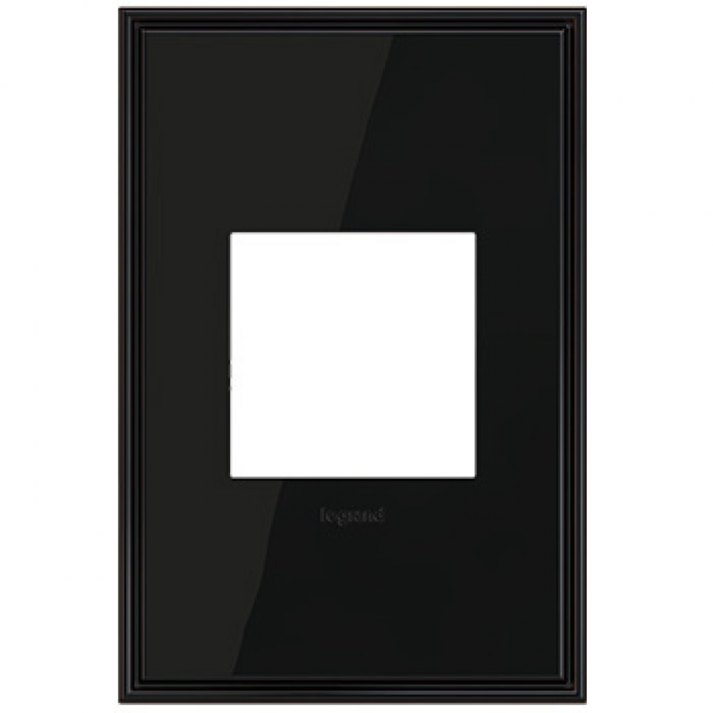 adorne Black Nickel One-Gang Screwless Wall Plate