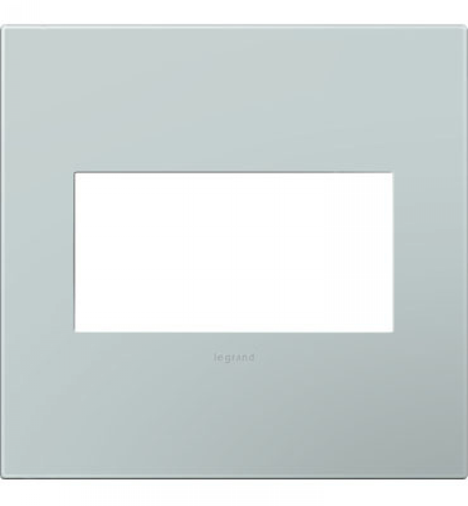 adorne Pale Blue Two-Gang Screwless Wall Plate with Microban