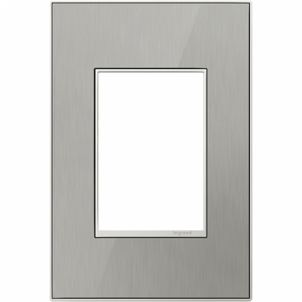 adorne Brushed Stainless One-Gang-Plus Screwless Wall Plate