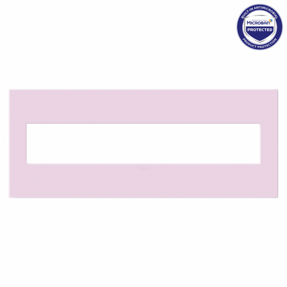 adorne Rosa Six-Gang Screwless Wall Plate with Microban