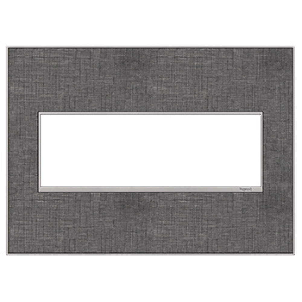 adorne Slate Linen Three-Gang Screwless Wall Plate