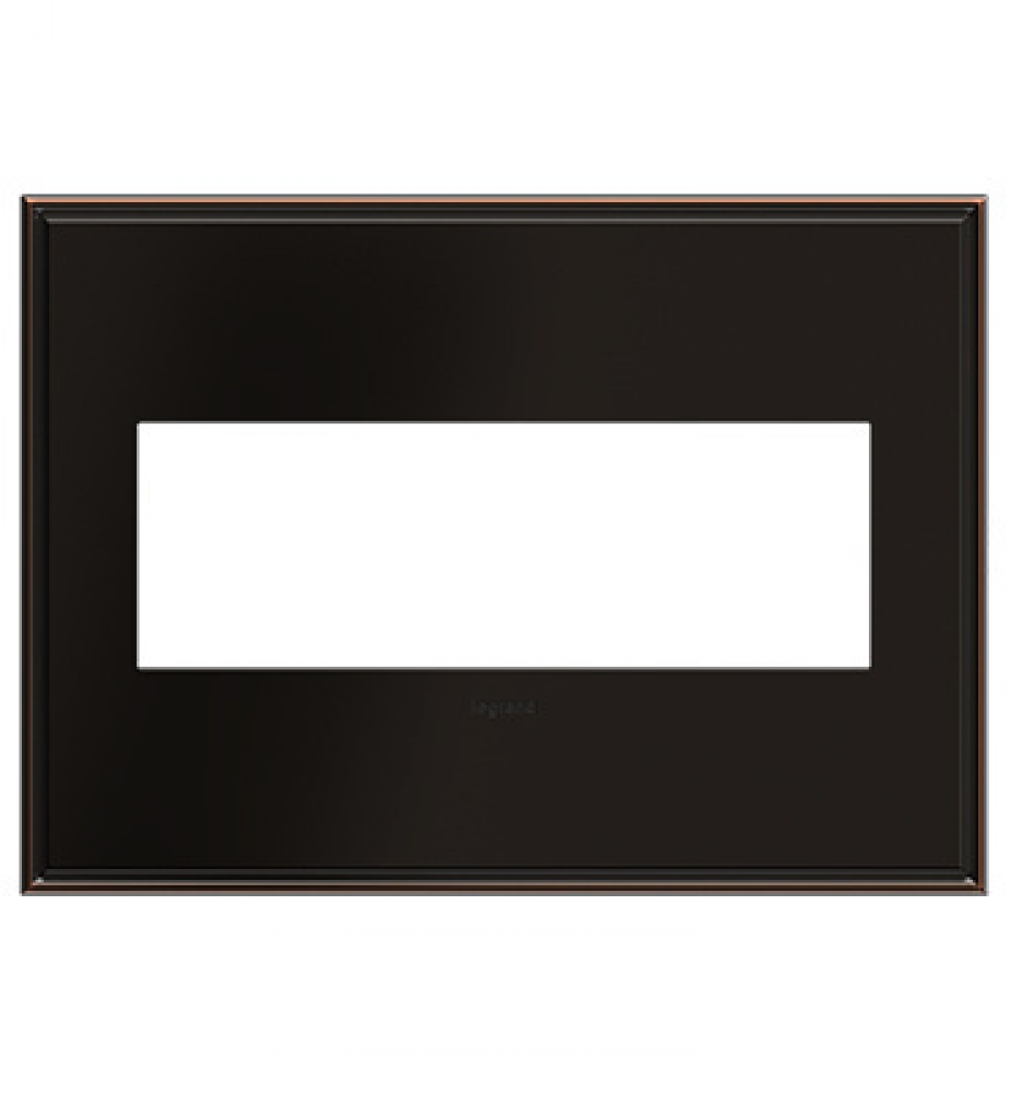 adorne Oil-Rubbed Bronze Three-Gang Screwless Wall Plate