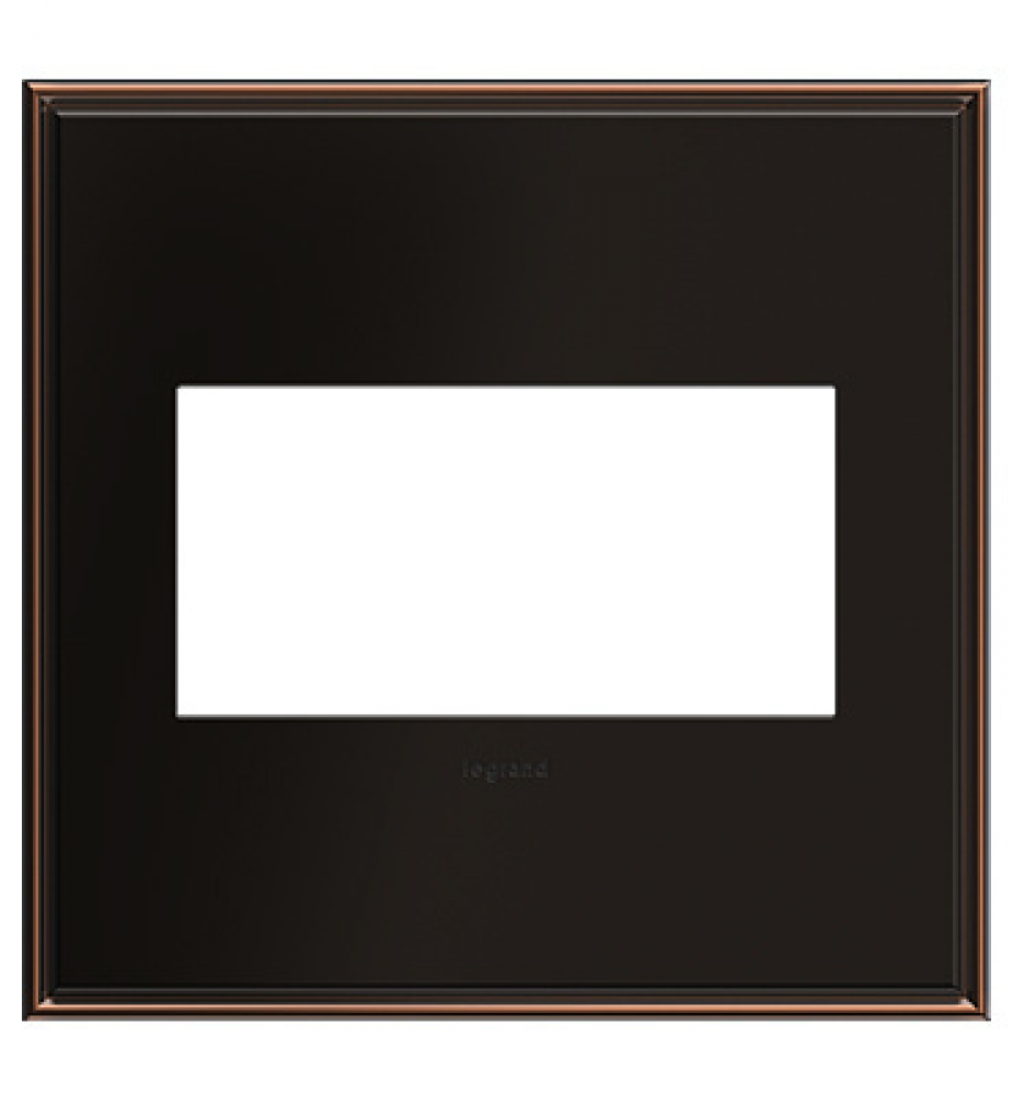 adorne Oil-Rubbed Bronze Two-Gang Screwless Wall Plate