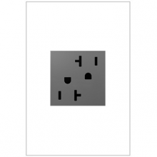 Legrand ARTR202M4 - adorne 20A Dual Tamper-Resistant Outlet, Magnesium