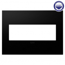 Legrand AWP3GGR4 - adorne Graphite Three-Gang Screwless Wall Plate with Microban
