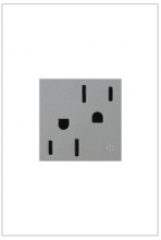 Legrand ARCH152M10 - adorne 15A Tamper-Resistant Half-Controlled Outlet, Magnesium