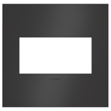 Legrand AWC2GSBL4 - adorne Satin Black Two-Gang Screwless Wall Plate