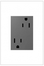 Legrand ARTR153M4 - adorne 15A Dual Tamper-Resistant Plus-Size Outlet,Magnesium