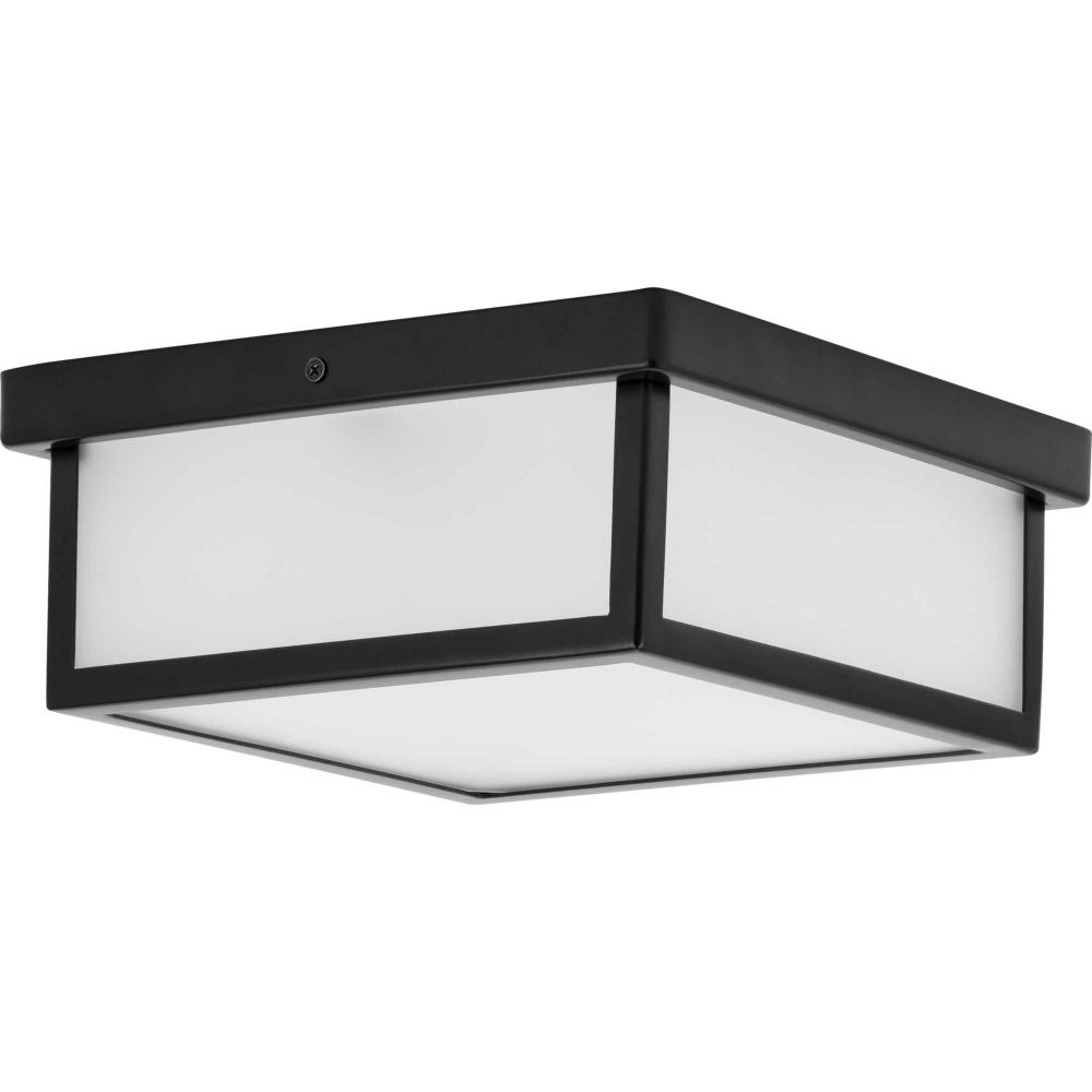 Box LED Black One-Light 10" LED Flush Mount