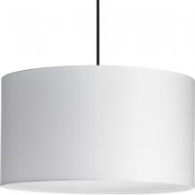 Progress P500387-195 - Markor Collection One-Light White Linen Shade Transitional Pendant