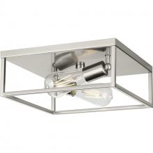 Progress P350200-009 - Perimeter Collection Two-Light Brushed Nickel Modern Style Flush Mount Ceiling Light