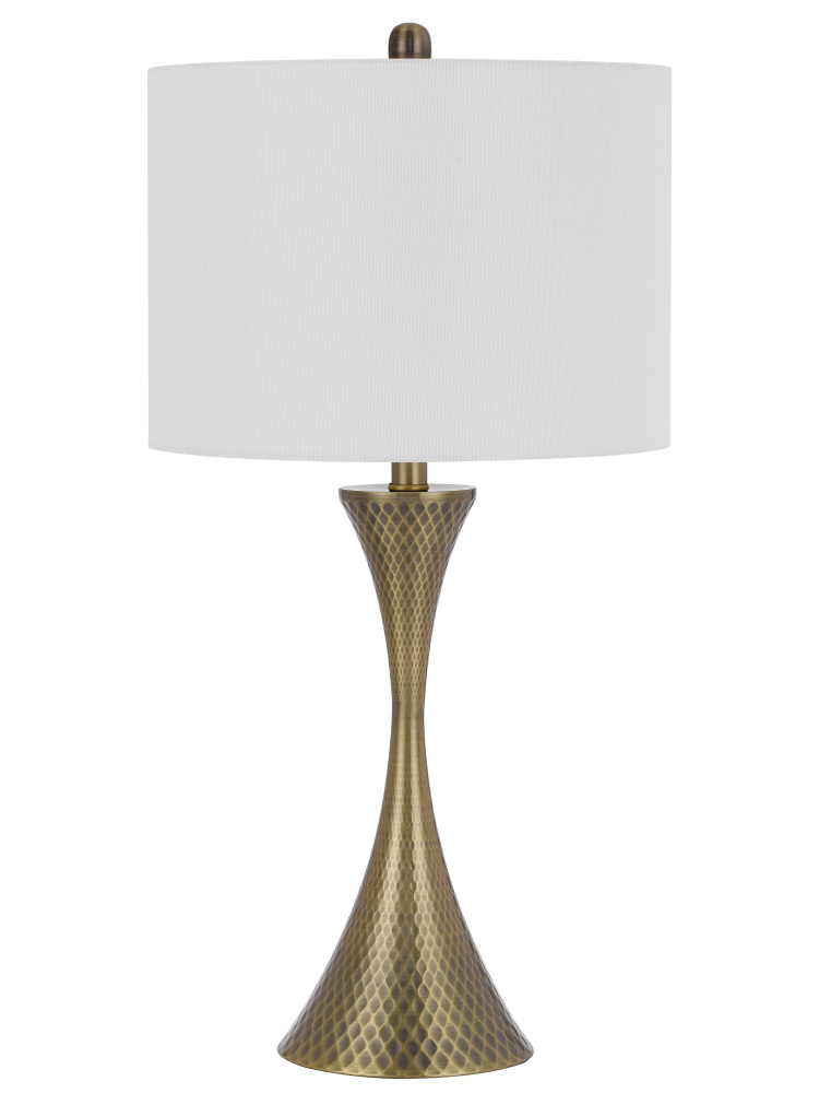 150W 3 way Imola metal table lamp with hardback fabric shade