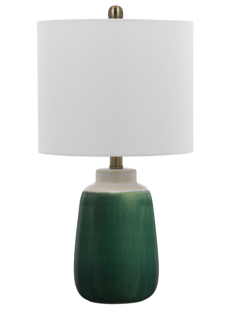 22.5 In. Height Garden Green Ceramic Table Lamp