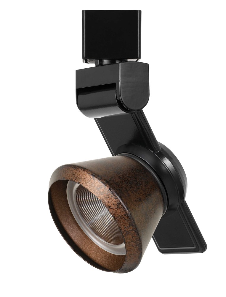 6" Height Metal Track Head in Black Finish