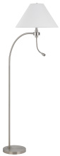 CAL Lighting BO-3178FL-BS - 100W 3 way Ashland mini arc metal floor lamp with gooseneck 2W led reading light
