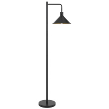 CAL Lighting EC-1004FL - 60 Watt Campana Metal Downbridge Floor Lamp in Black