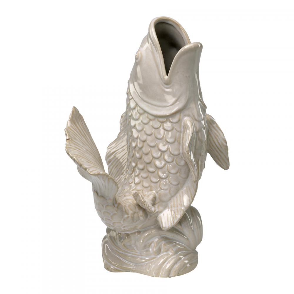 White Koi Fish Vase 02331 Berkeley Lighting Company