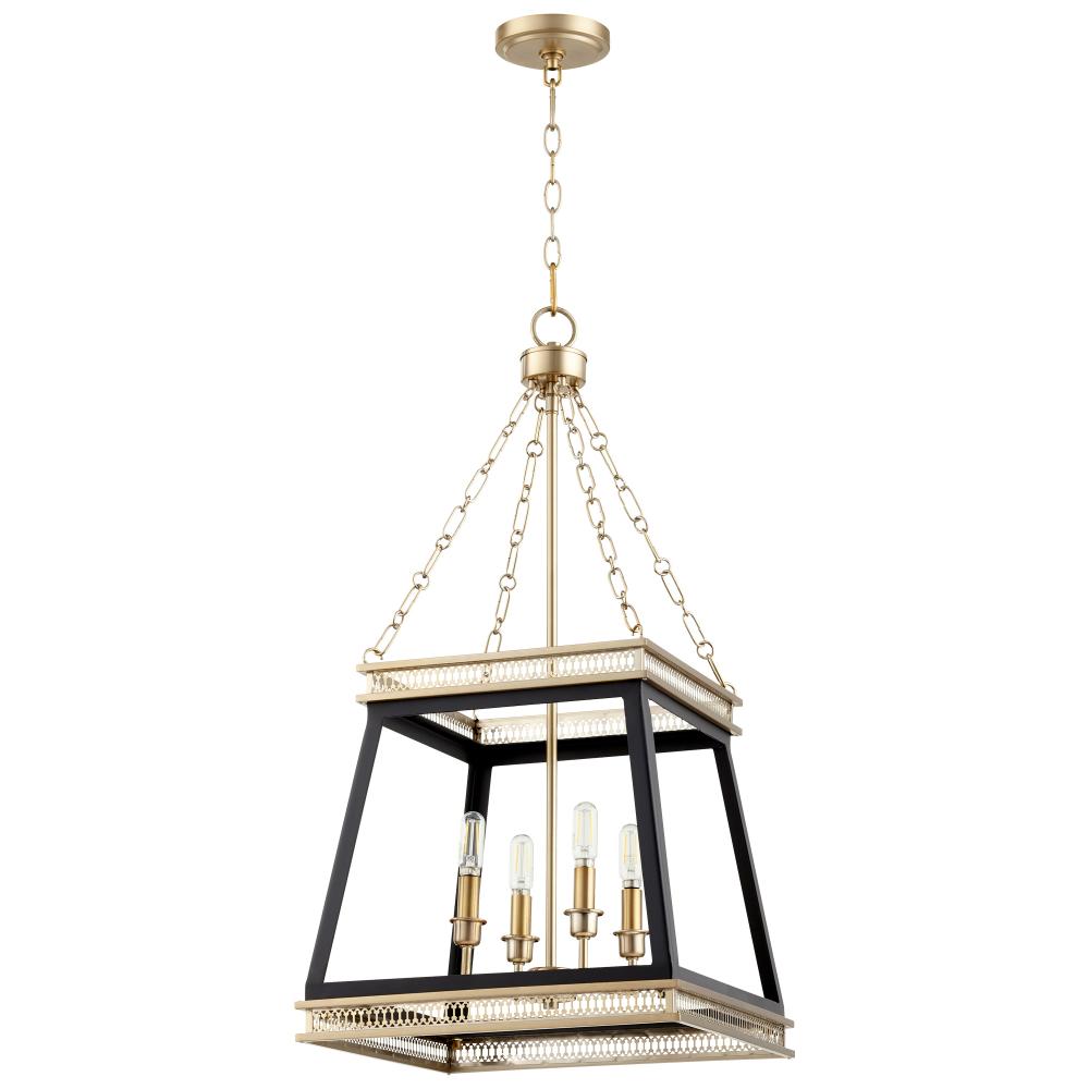 Gerard Pendant | Black | Aged Brass
