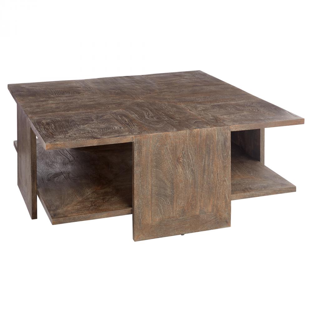 Alta Cocktail Table | Cerused Coffee Bean