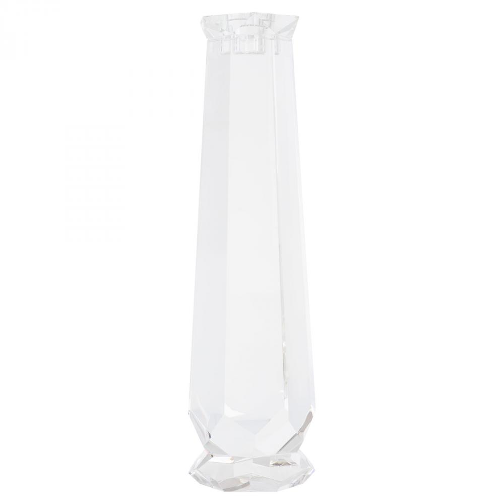 Faceted Candleholder | Clear-Tall