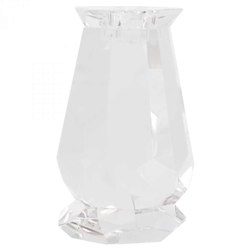 Faceted Candleholder | Clear-Short
