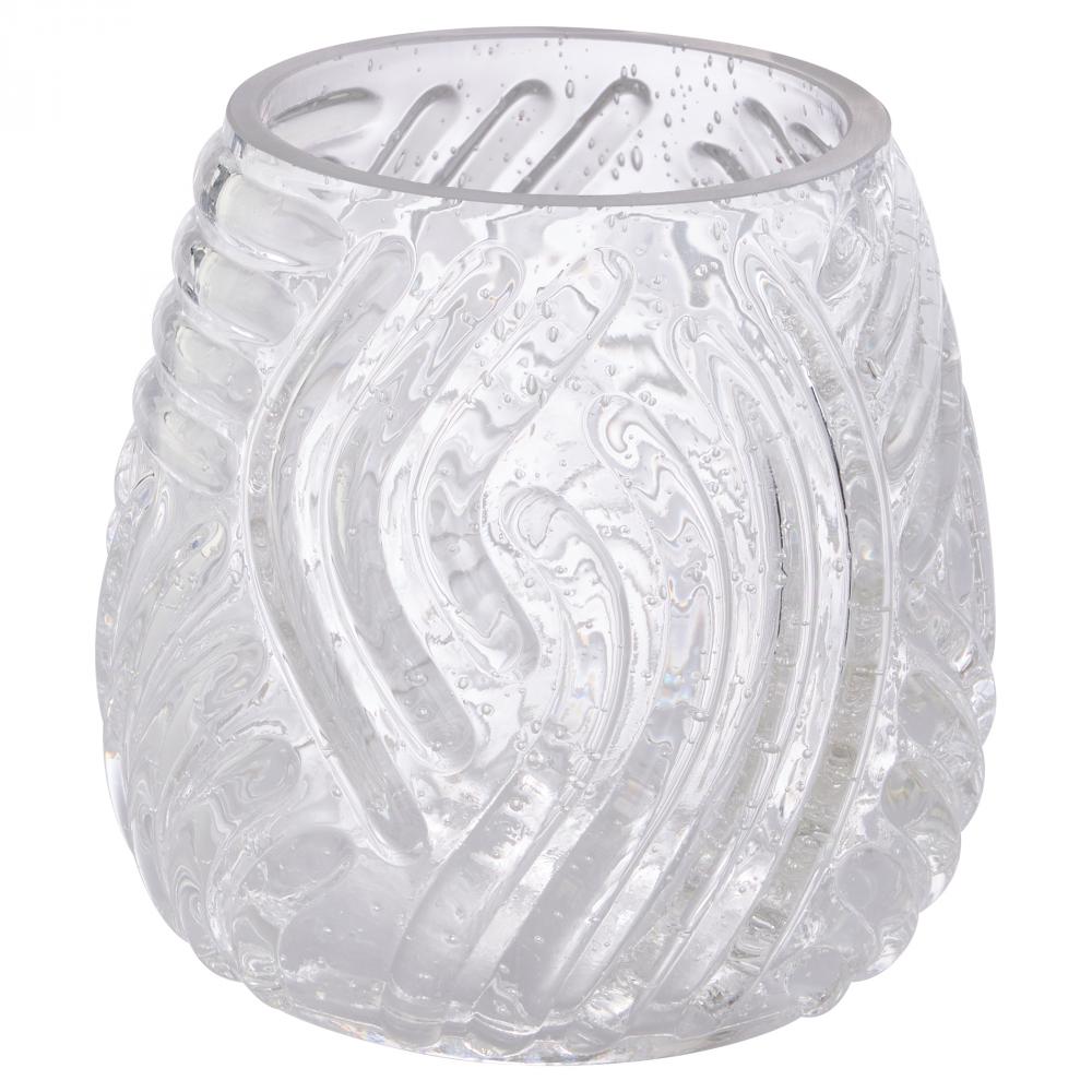 Hachure Vase | Clear