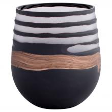 Cyan Designs 12097 - Midnight Road Vase | Black | Clear | Copper - Medium