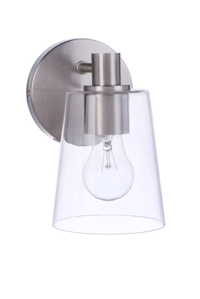Emilio 1 Light Wall Sconce in Brushed Polished Nickel