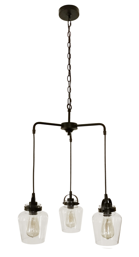 Trystan 5 Light Chandelier in Flat Black