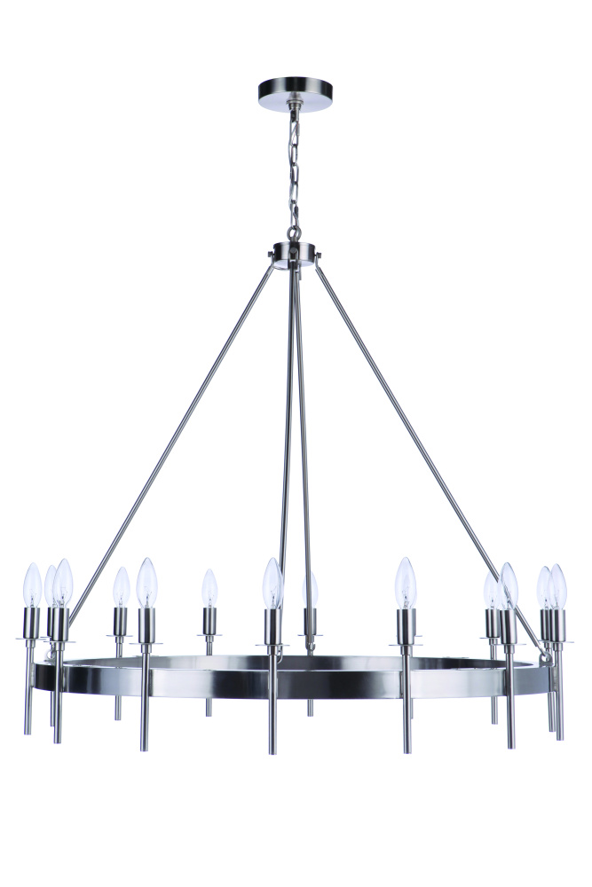 Larrson 14 Light Chandelier in Brushed Polished Nickel