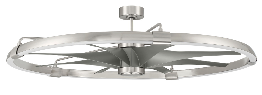 Axel 52" 8-Blade Ceiling Fan in Brushed Polished Nickel w/ Brushed Nickel Blades