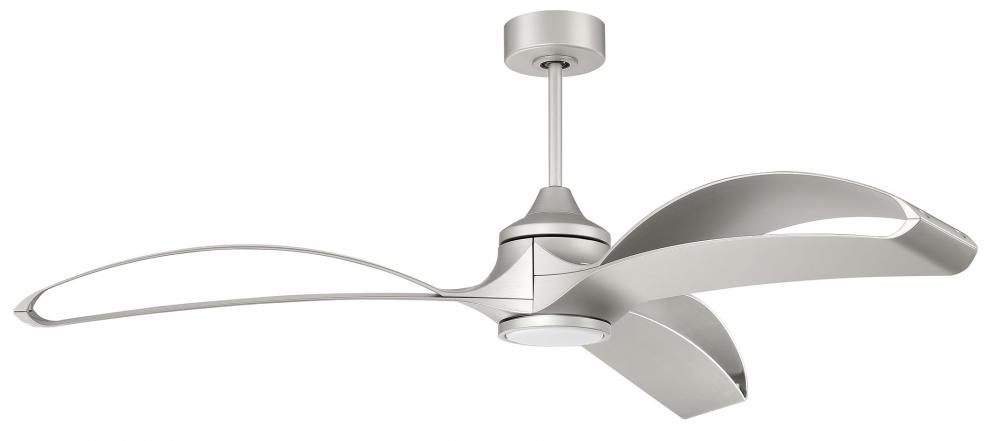 Bandeaux 60" 3-Blade Ceiling Fan in Painted Nickel w/ Painted Nickel Blades