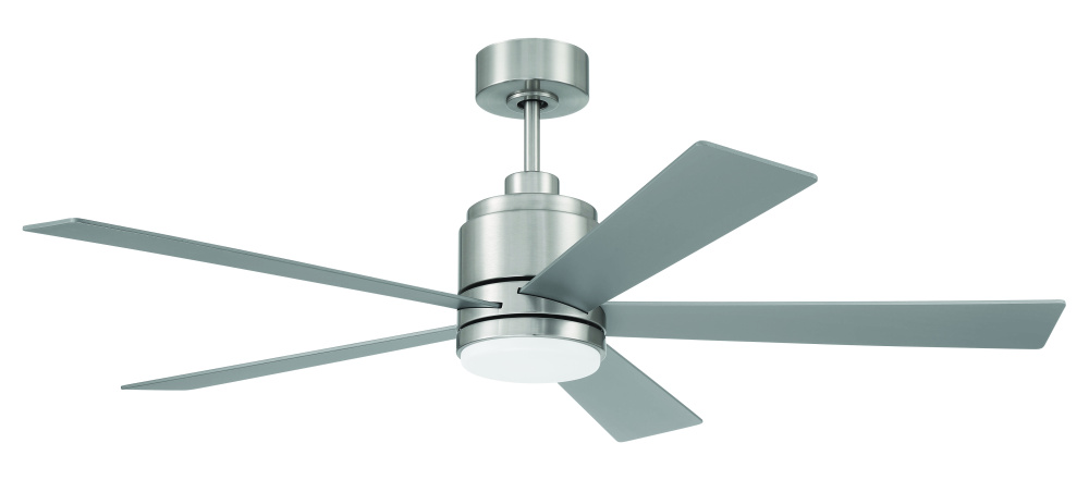 McCoy 52" 5-Blade Ceiling Fan in Brushed Polished Nickel w/ Brushed Nickel Blades