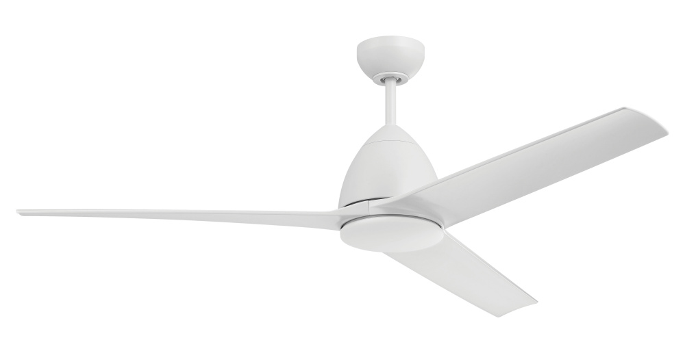 Nitro 54" 3-Blade Indoor/Outdoor (Wet) Ceiling Fan in White w/ White Blades