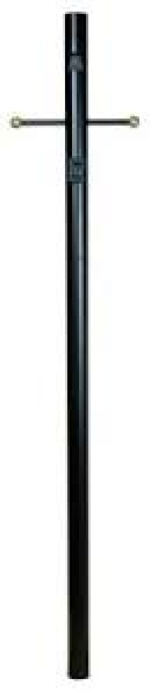 84" Fluted Direct Burial Post w/ Photocell in Textured Black