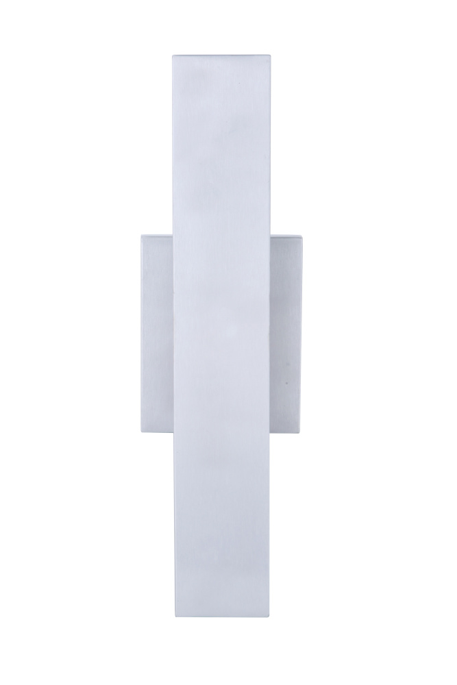 Rens 1 Light Small Outdoor LED Wall Lantern in Brushed Aluminum