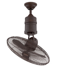 Craftmade BW321AG3 - Bellows III 18" 3-Blade Indoor/Outdoor (Damp) Ceiling Fan in Aged Bronze Textured w/ Aged Bronze