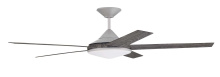 Craftmade DLY60PN5 - Delaney 60" 5-Blade Indoor/Outdoor (Wet) Ceiling Fan in Painted Nickel w/ Greywood Blades; Light